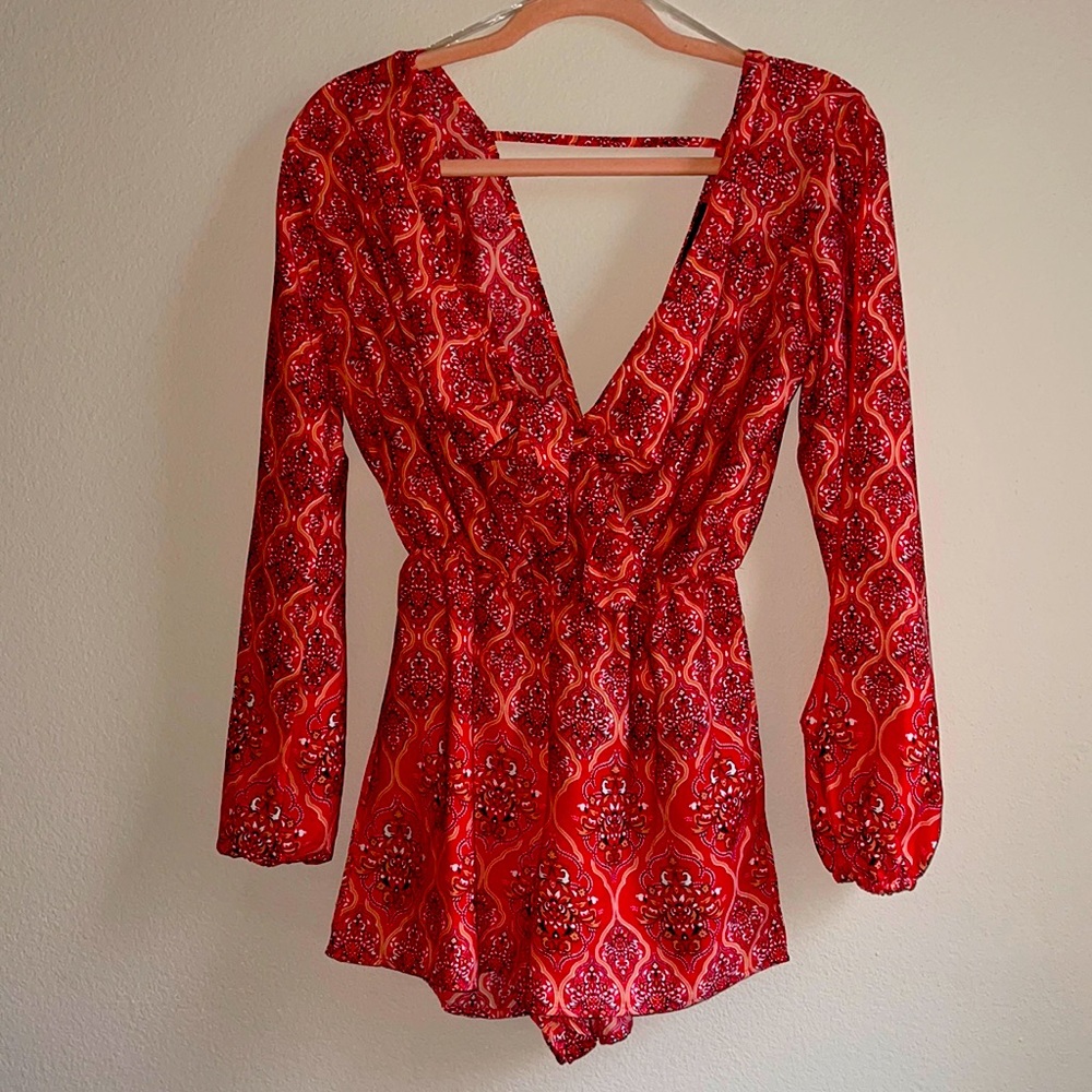 Red summer short skirt
